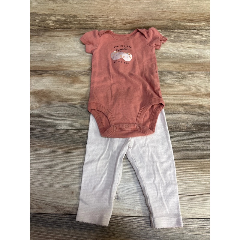 Carter’s 2pc Apple Bodysuit & Leggings sz 6m Pink 6m