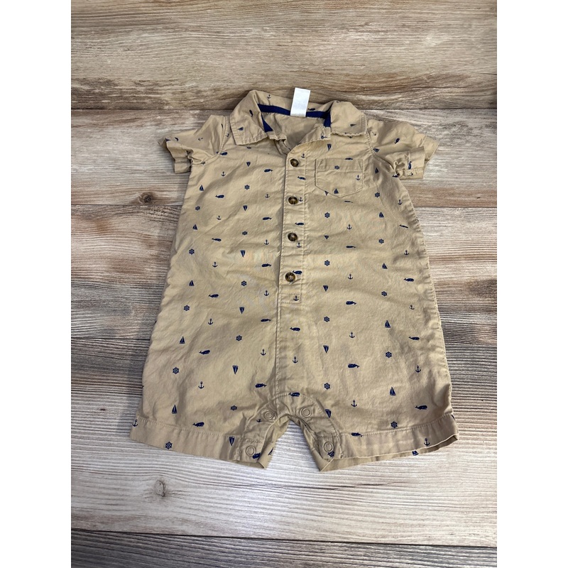 Carter’s Button Up Shortie Romper Brown sz 24m Brown 24m