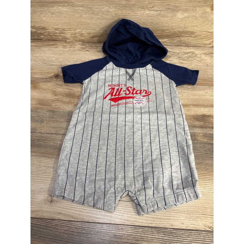 Carter’s Mommy’s All Star Hooded Shortie Romper Navy sz 24m Navy 24m