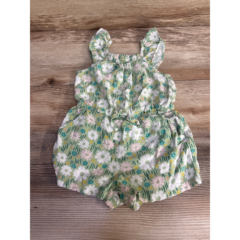 Cat & Jack Floral Romper Green sz 12m Green 12m