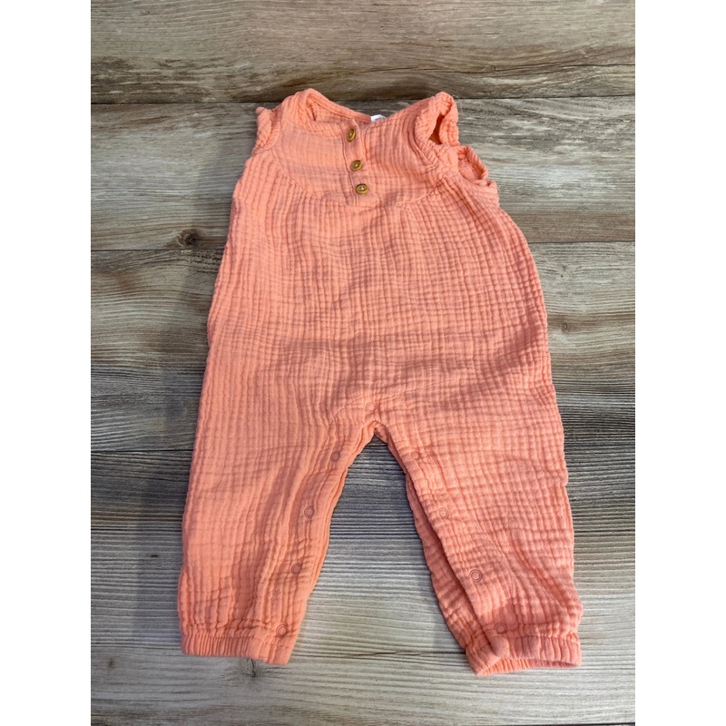Cat & Jack Henley Romper Pink sz 6-9m Pink 6m
