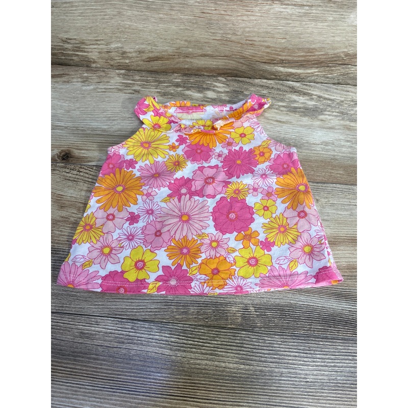 Children’s Place Floral Tank Top Pink sz 12-18m Pink 12m