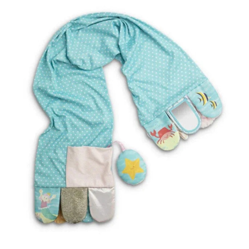 Demdaco Activity Scarf for Mommy & Me, Mermaid