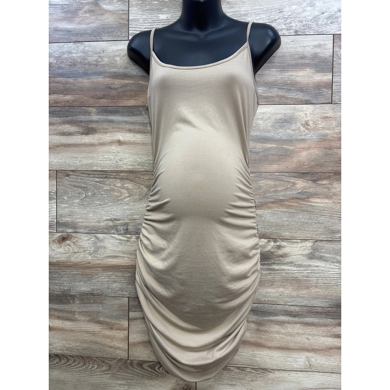 Heart & Hips Bodycon Dress Beige sz Large Beige Maternity Large