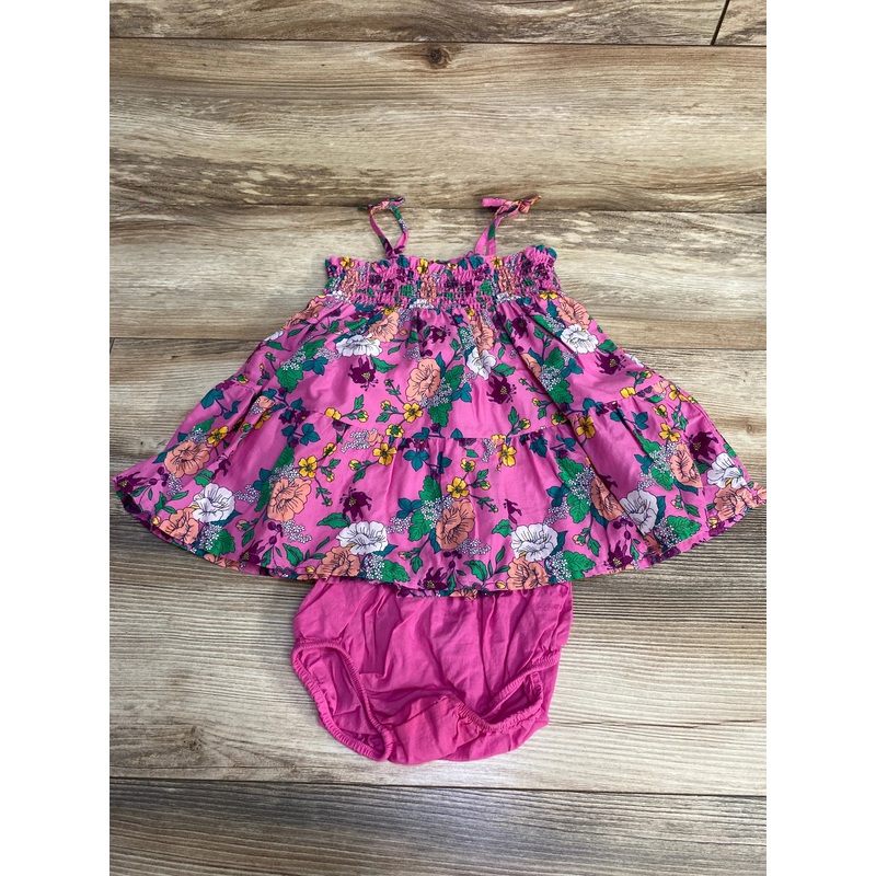 Janie and Jack 2pc The Leilani Floral Smocked Sundress Pink sz 12-18m Pink 12m