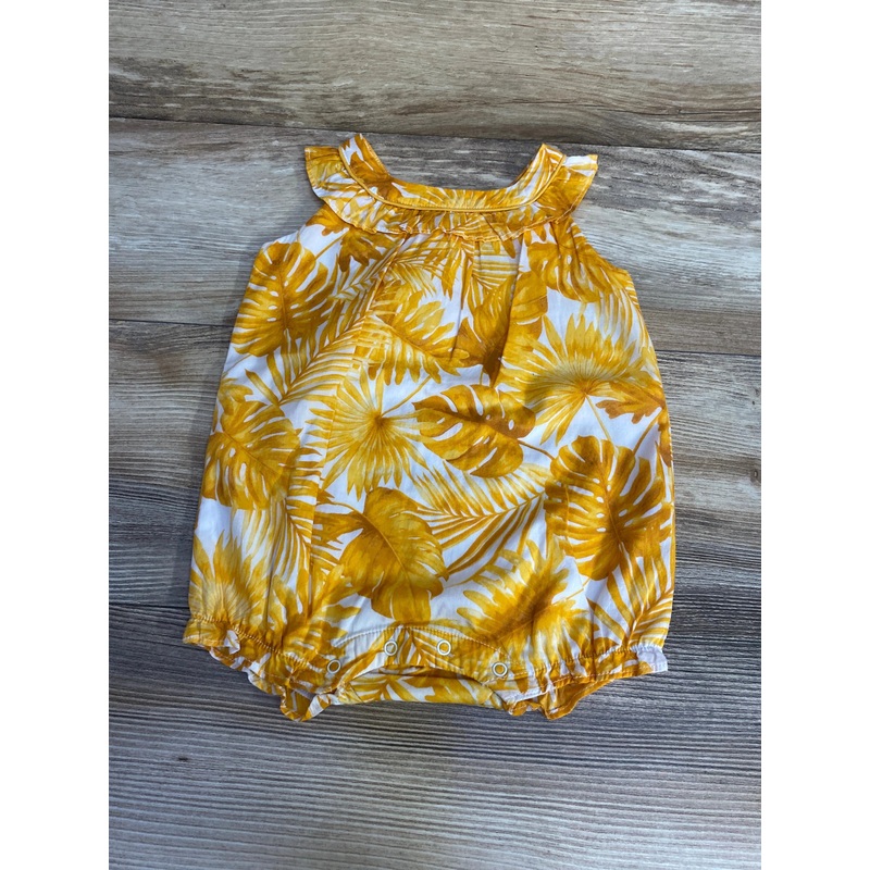 Janie and Jack Palm Romper in Golden Apricot sz 12-18m Gold 12m