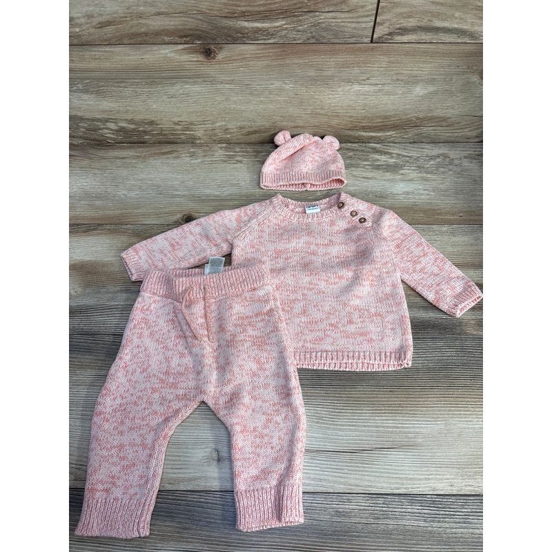 Just One You 3pc Knit Sweater + Pants + Hat Set Pink sz 6m Pink 6m