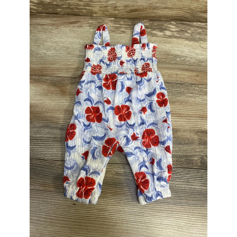 Just One You Smocked Floral Romper White sz Newborn White Newborn