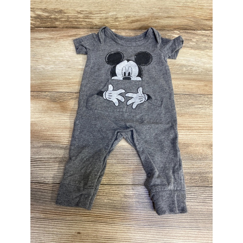Mickey Mouse Romper Grey sz 0-3m Grey Newborn