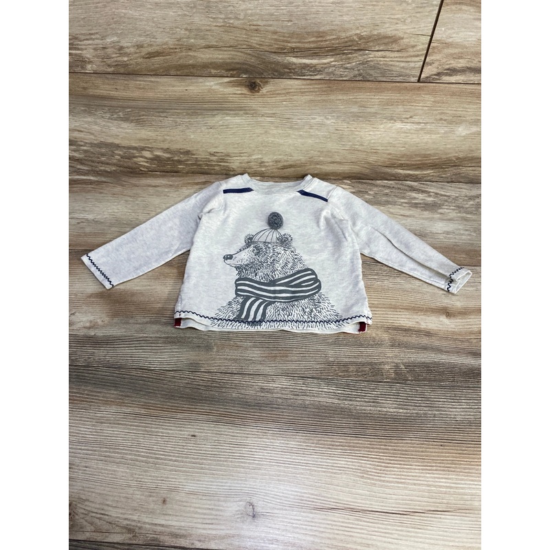 Mud Pie Bear Shirt Grey sz 12-18m Grey 12m