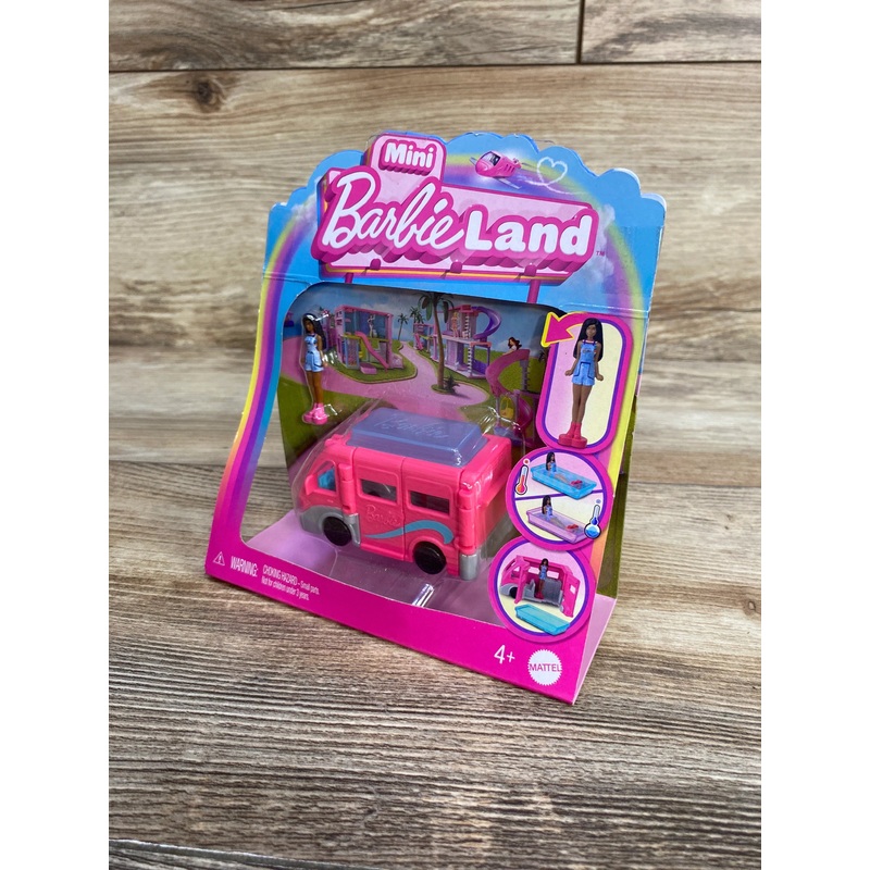 NEW Barbie Mini BarbieLand Doll & Vehicle Set with 1.5″ Doll & DreamCamper