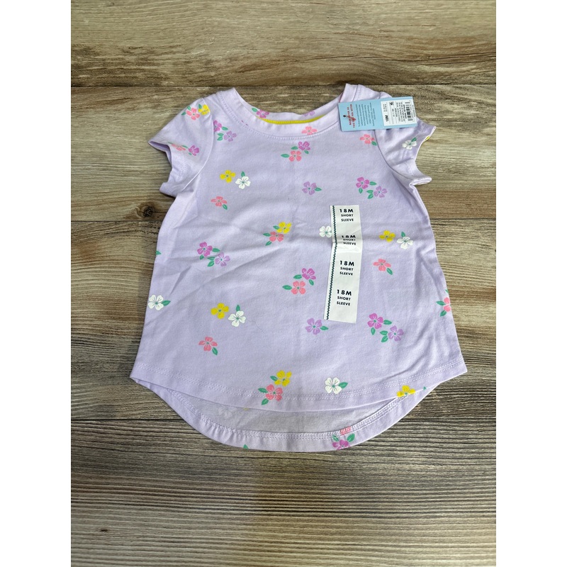 NEW Cat & Jack Floral Shirt Purple sz 18m Purple 18m