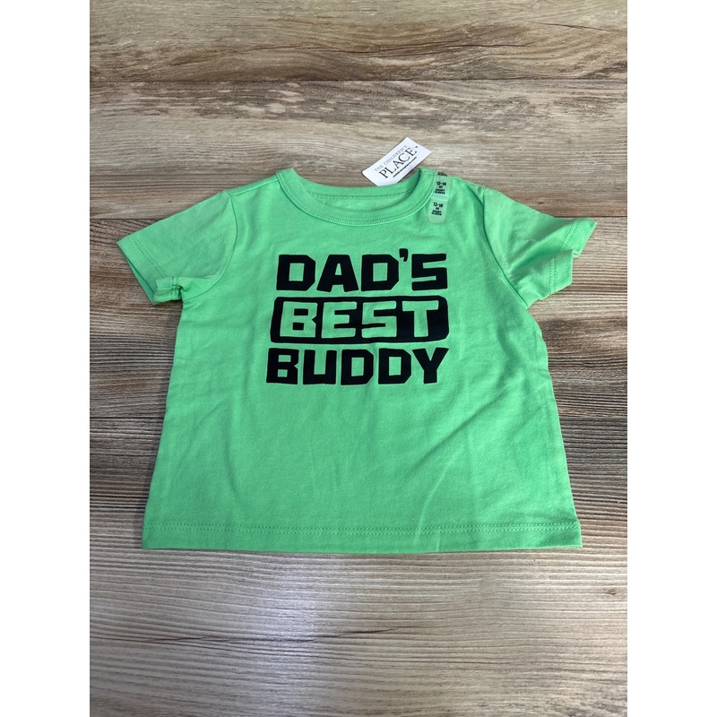 NEW Children’s Place Dad’s Best Buddy Shirt Green sz 12-18m Green 12m