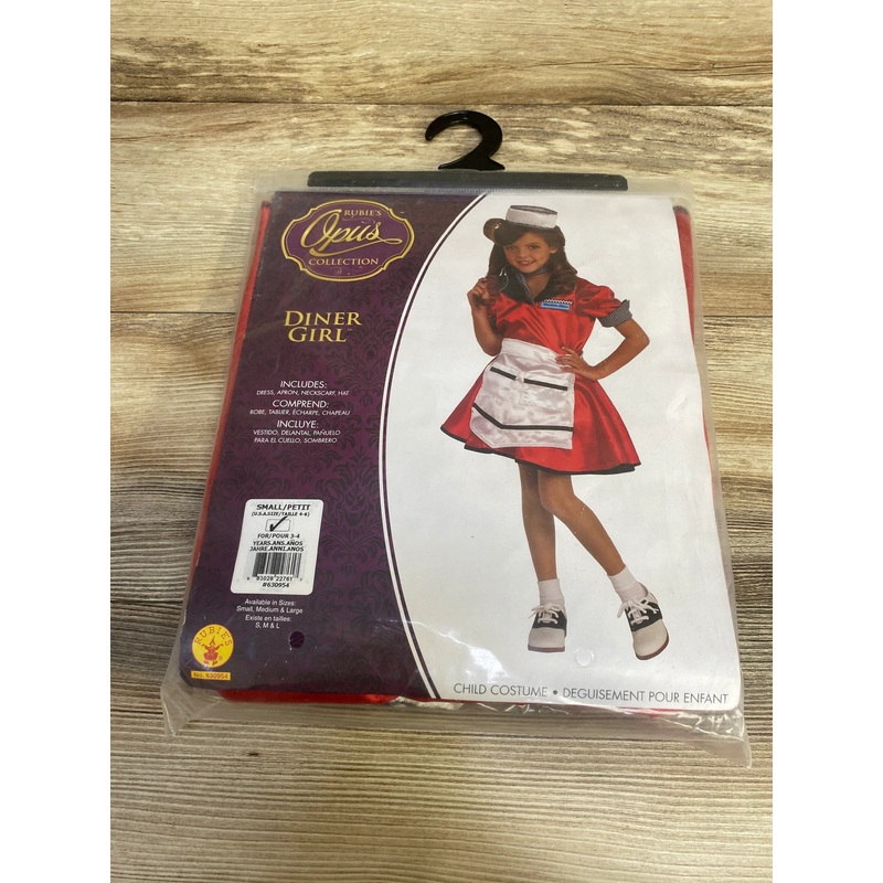 NEW Rubies Opus Collection Diner Girl Costume Red sz 4-6 Red 4T