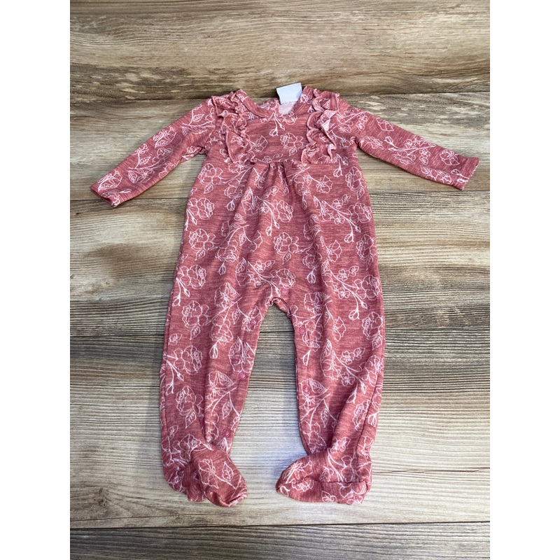 P.B Precious Baby Floral Ruffle Coverall Pink sz 6m Pink 6m