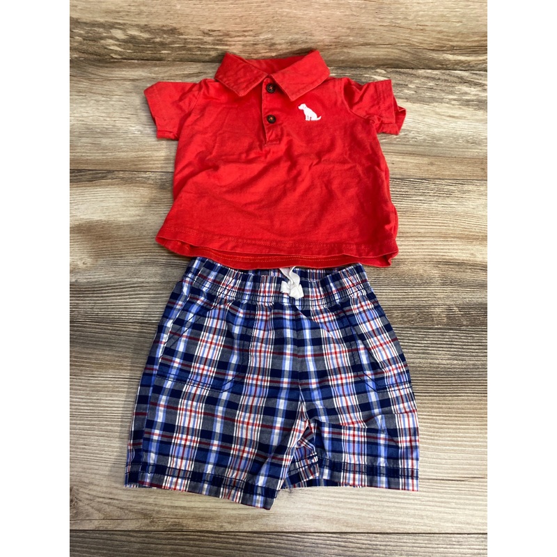 Simple Joys 2pc Polo Shirt & Shorts Red sz 12m Red 12m