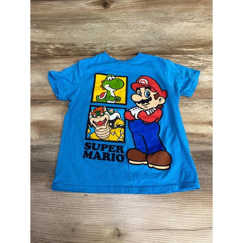 Super Mario T-Shirt Blue sz 4-5T Blue 4T