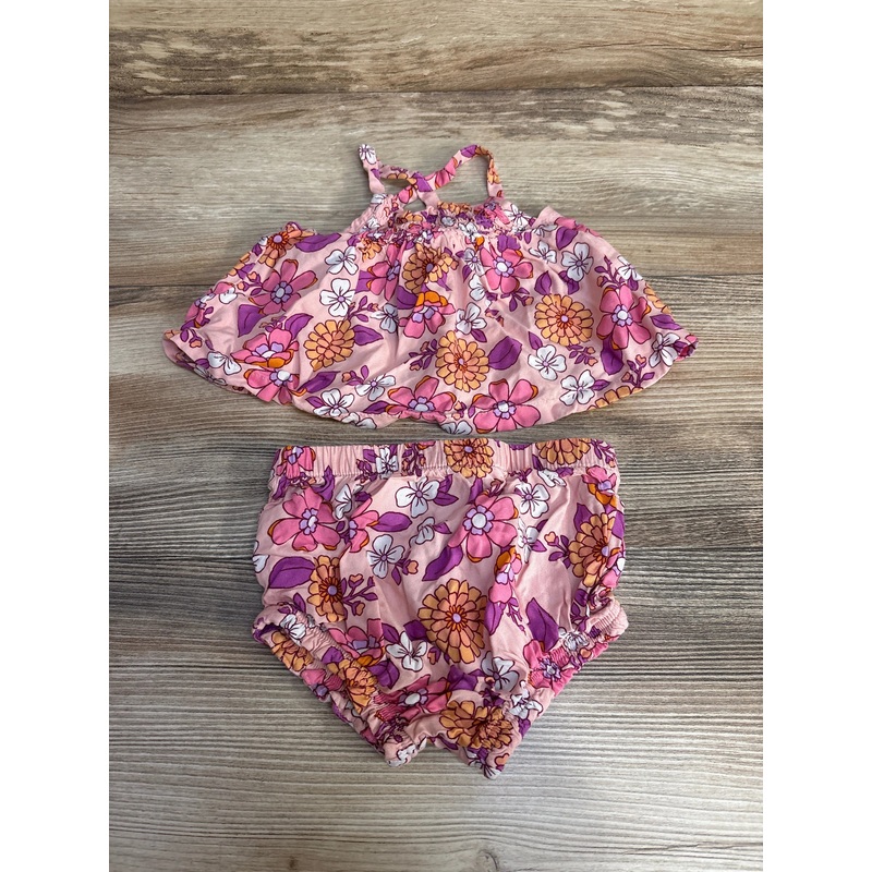 Cat & Jack 2pc Floral Top & Bloomers Pink sz 6-9m Pink 6m