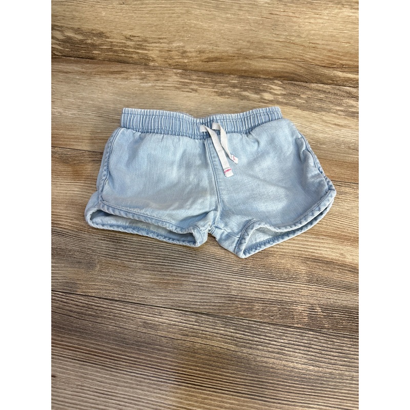 Cat & Jack Chambray Drawstring Shorts Blue sz 2T Blue 2T
