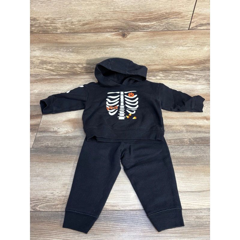 Child Of Mine 2pc Skeleton Hoodie & Joggers Black sz 12m Black 12m