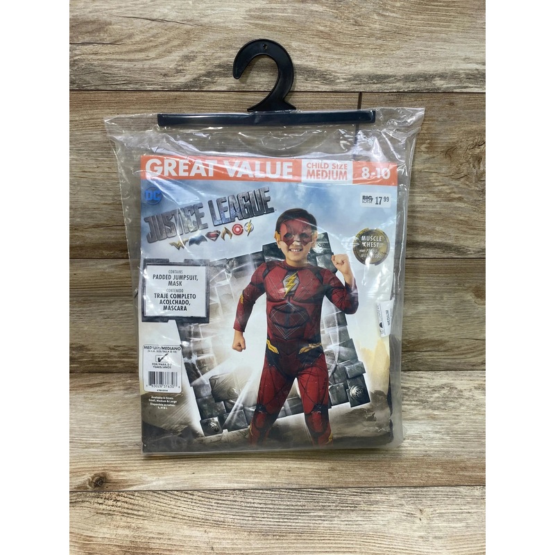 DC Justice League The Flash Costume sz 8-10