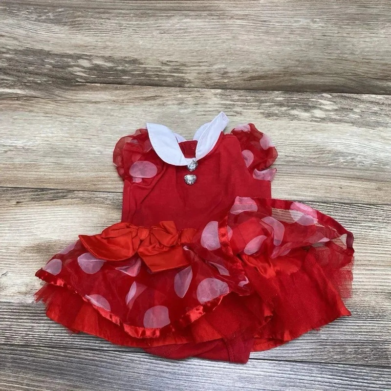 Disney Store Minnie Mouse Bodysuit Dress sz 0-3m Red 0-3m Used
