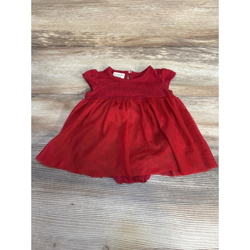 First Impressions Tulle Bodysuit Dress Red sz 0-3m Red Newborn