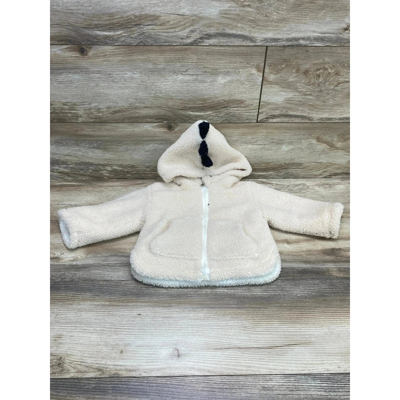 Full Zip Fleece Hoodie Beige sz 12-18m