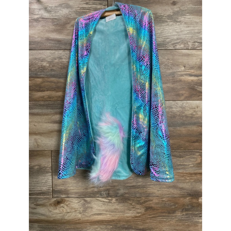 Great Pretenders Reversible Unicorn/Dragon Cape Blue sz 5-6