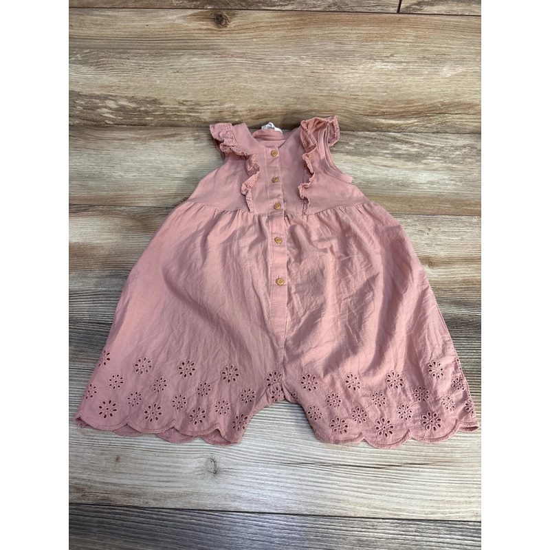 H&M Eyelet Ruffle Romper Pink sz 18m Pink 18m