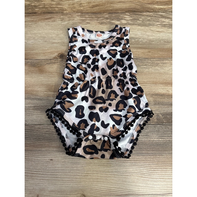 Leopard Tank Romper White sz 6m White 6m