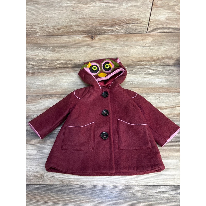 Little Goodall Owl Jacket Maroon sz 12m Maroon 12m
