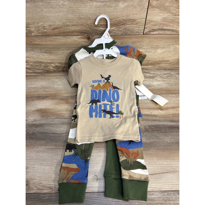 NEW Carter’s 4pc Dinosaur Pajama Set Green sz 2T Green 2T