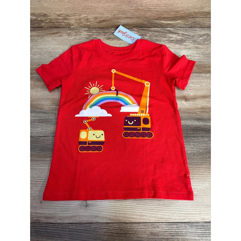 NEW Cat & Jack Construction Shirt Red sz 5T Red 5T