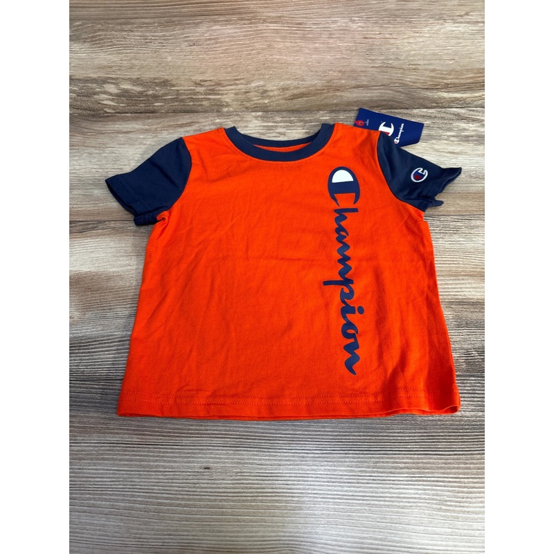 NEW Champion Logo Shirt Orange/Navy sz 3T Orange 3T