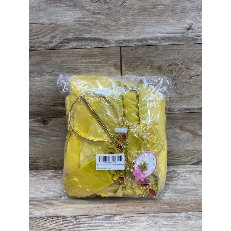 NEW Hibein Beiniu Princess Costume Dress With Accessories Yellow Sz 3T/4T