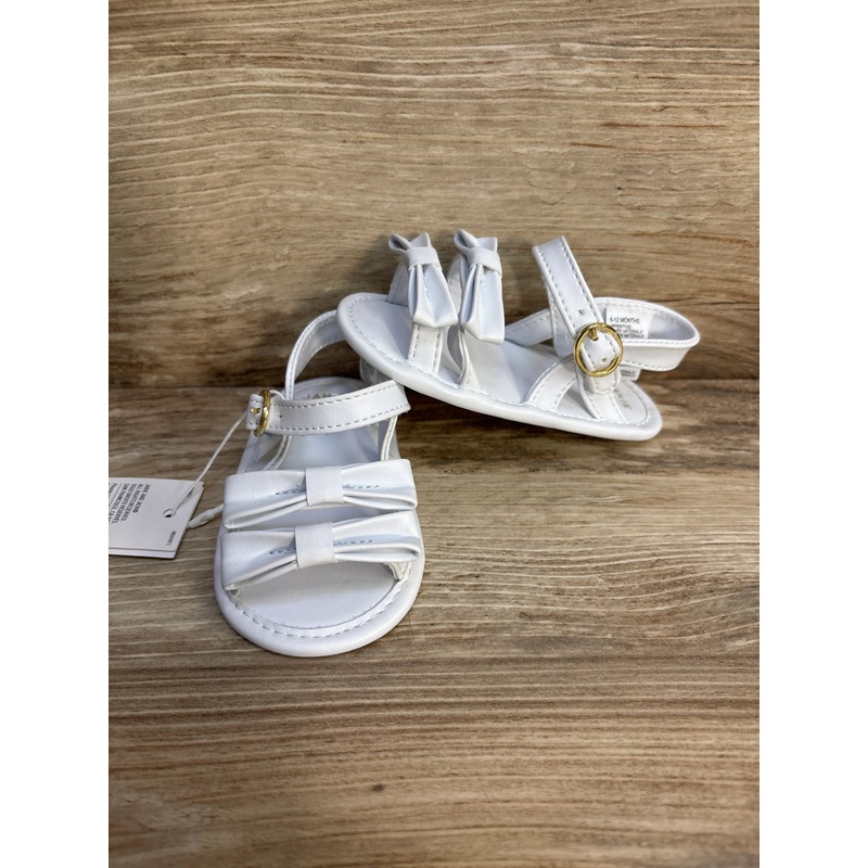 NEW Janie & Jack White Baby Bow Sandals sz 6-12m