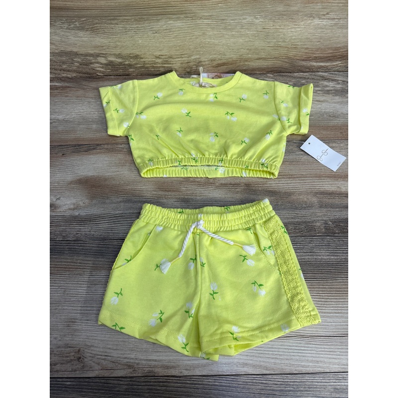 NEW Jessica Simpson 2pc Floral Shirt & Shorts Yellow sz 12m Yellow 12m