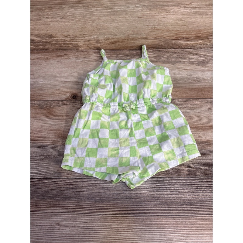 Old Navy Checkered Romper Green sz 6-12m Green 6m