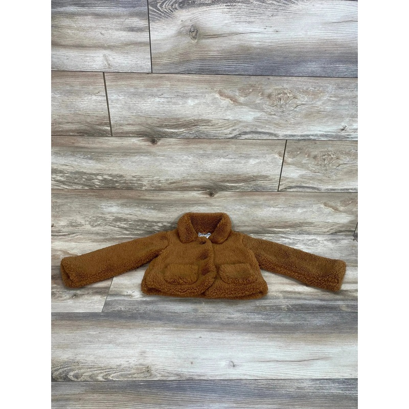 OshKosh Girl Soft Sherpa Brown Jacket sz 3T