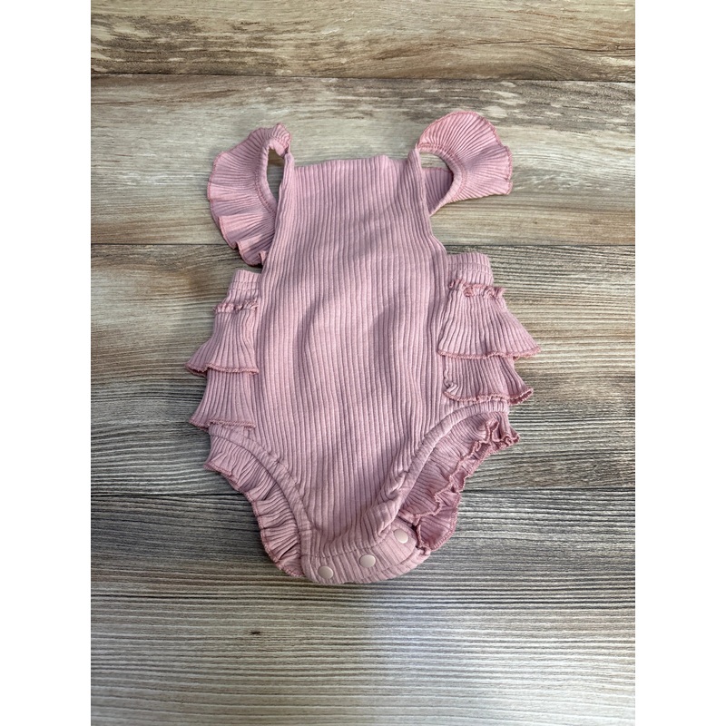 Ribbed Romper Pink sz 6-9m Pink 6m