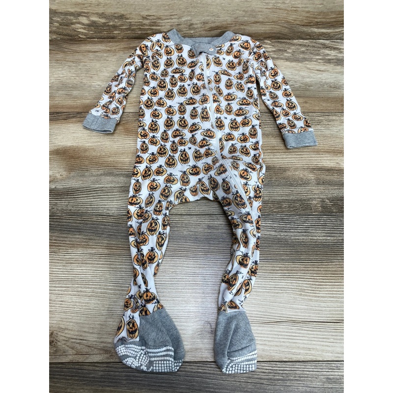 Burt’s Bees Baby Organic Pumpkin Print Sleeper White sz 6-9m