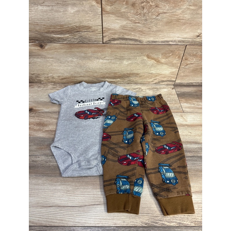 Carter’s 2pc Little Backseat Driver Bodysuit & Pants Grey sz 24m Grey 24m