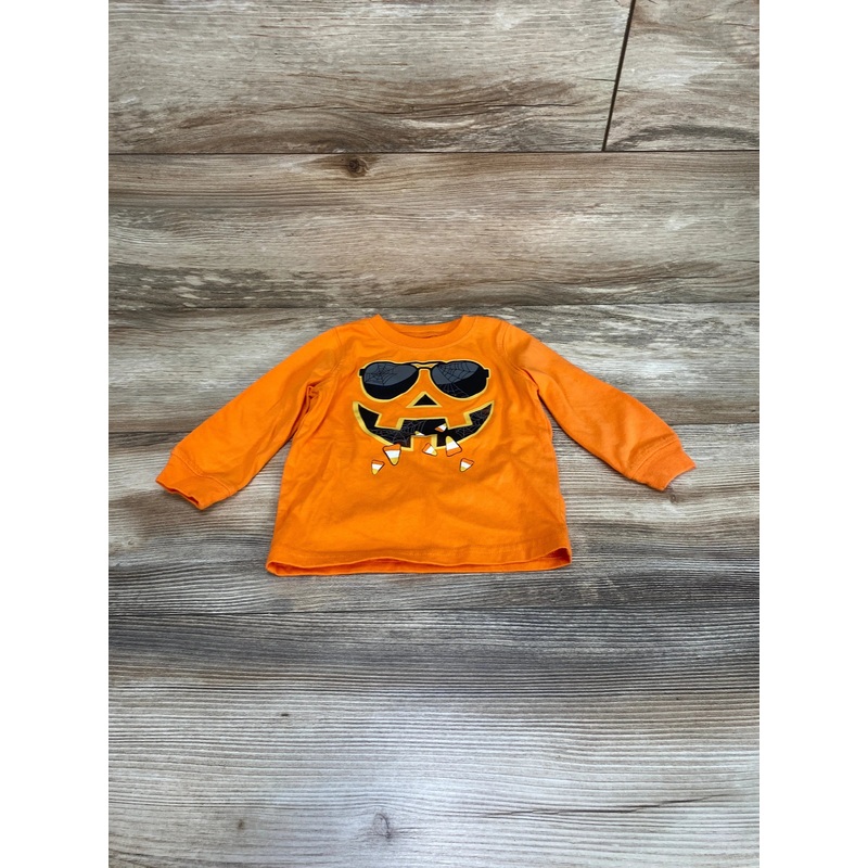 Carter’s Pumpkin Face Shirt Orange sz 12m