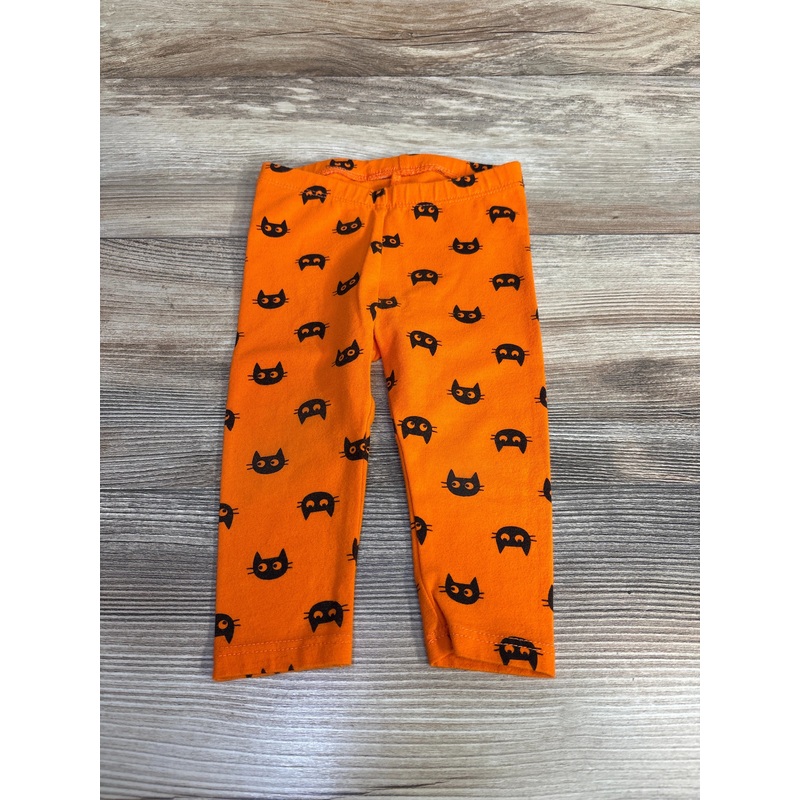Cat & Jack Cat Print Leggings Orange sz 12m Orange 12m