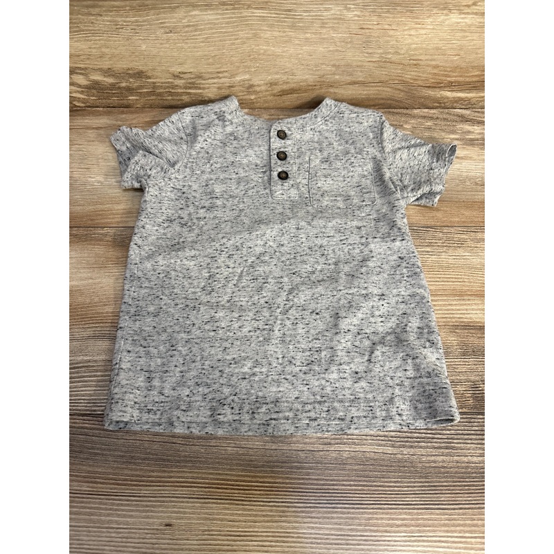 Cat & Jack Henley Pocket Shirt Grey sz 2T Grey 2T
