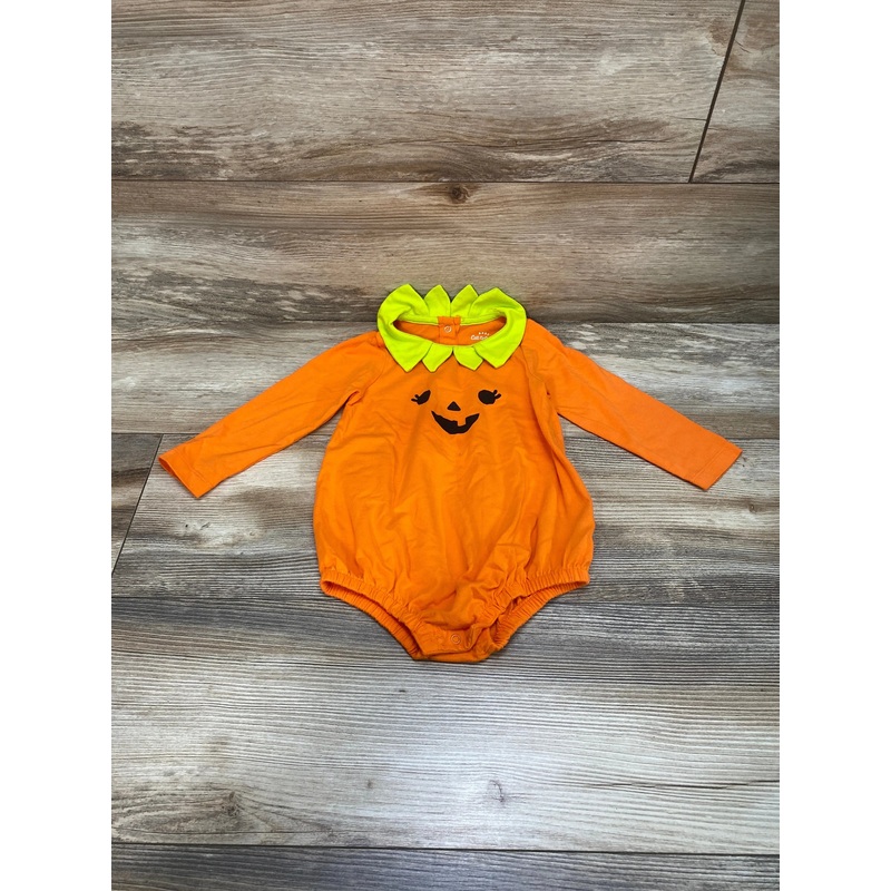 Cat & Jack Pumpkin Romper Orange sz 18m