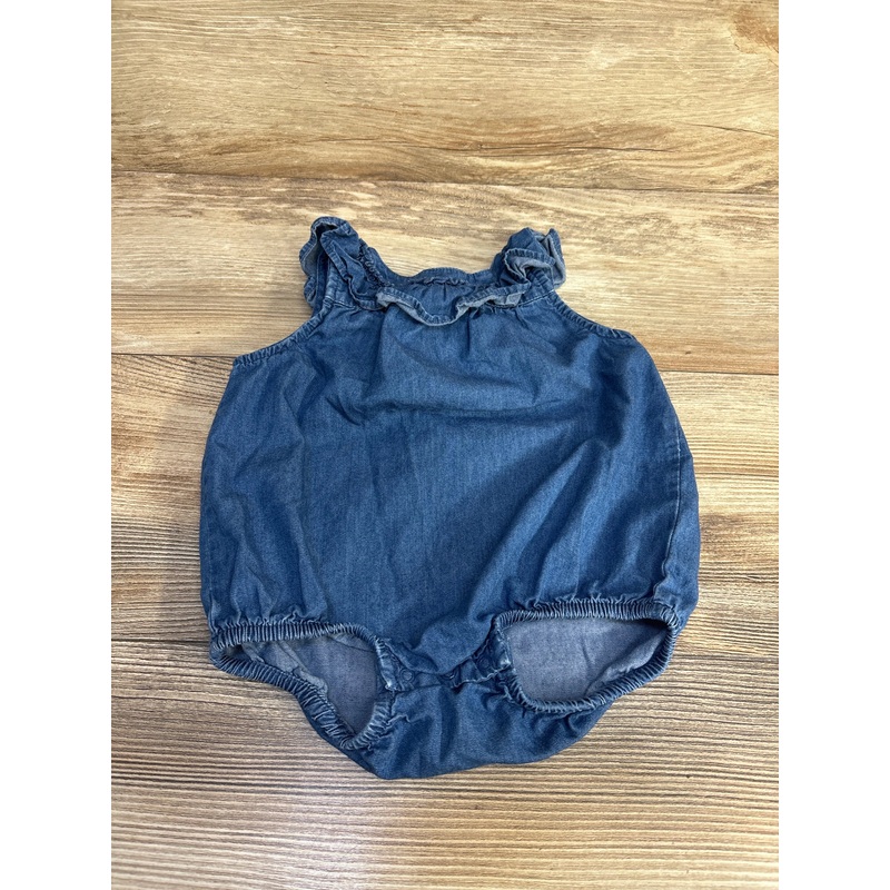 Cat & Jack Ruffle Chambray Romper Blue sz 6-9m Blue 6m