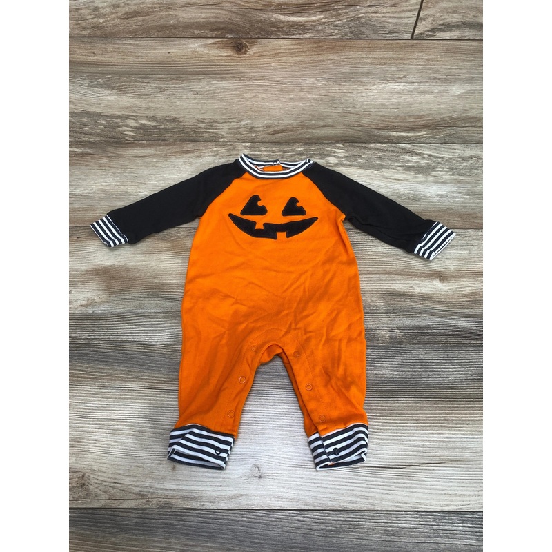 Celebrate Jack O Lantern Coverall Black/Orange sz 3-6m