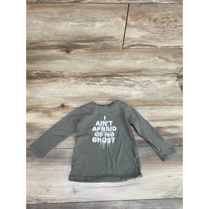 Cotton On Baby Ghost Busters Ain’t Afraid Shirt Green sz 18-24m